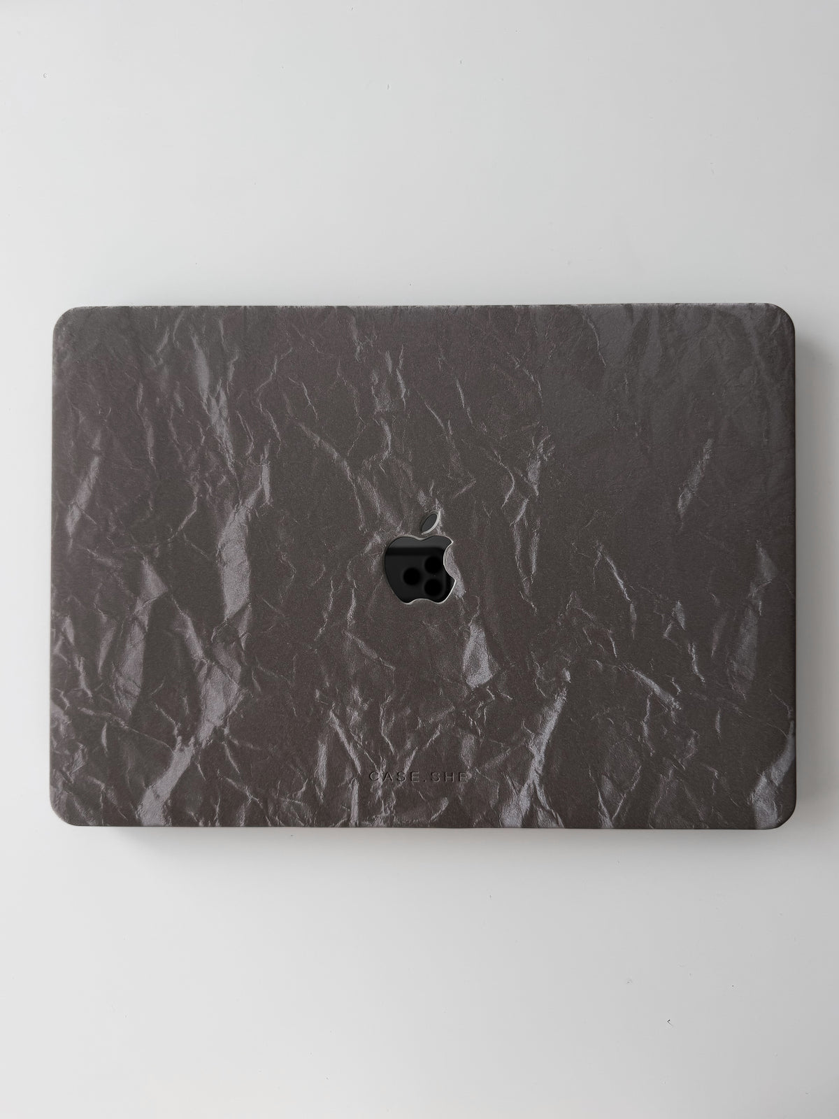 Сірий чохол «Оксамит» для MacBook — вигляд зверху на кришку