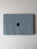Блакитний чохол «Оксамит» для MacBook — вигляд зверху на кришку
