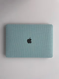 Блакитний чохол Shine Grid для MacBook — вигляд зверху на кришку